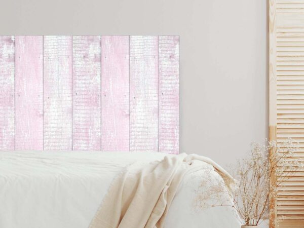  Cabecero de madera de color rosa pálido, diseño de letras de  amor sobre fondo de madera rústica, diseño floral de San Valentín, cabecero  de metal tapizado para decoración de dormitorio, color