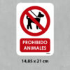 Señal Prohibido Animales