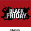 Vinilo Escaparate Black Friday Fondo Rojo