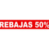 Vinilo Escaparate Rebajas 50 %