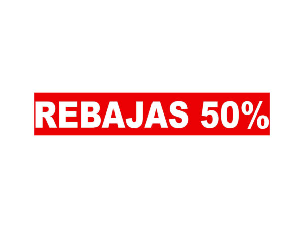 Vinilo Escaparate Rebajas 50 %