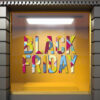 Vinilo Escaparate Black Friday Rebajas