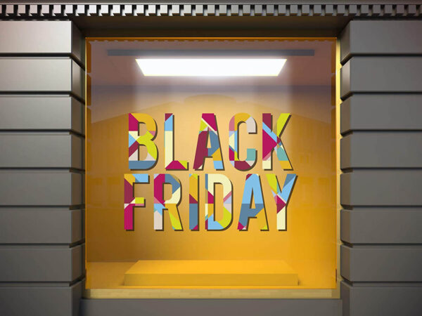 Vinilo Escaparate Black Friday Rebajas