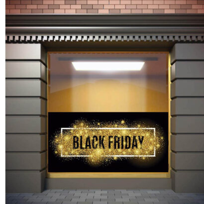 Vinilo Escaparate Black Friday Rebajas