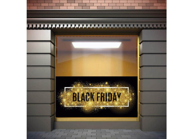 Vinilo Escaparate Black Friday Rebajas