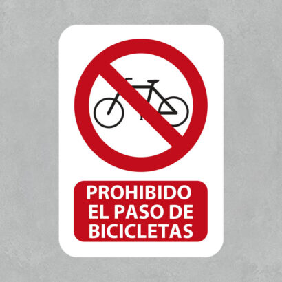 Señal Prohibido el Paso de Bicicletas