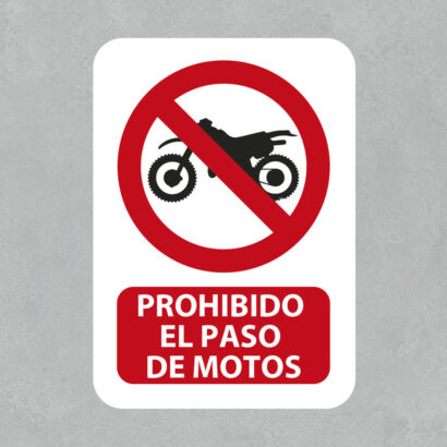 Señal Prohibido el Paso de Motocicletas