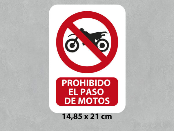 Señal Prohibido el Paso de Motocicletas