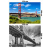 Pack 2 Póster Puente Golden Gate y Puente Manhattan
