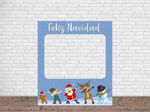 Photocall Feliz Navidad Azul