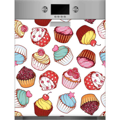 Vinilo Decorativo para Lavavajillas Cupcakes