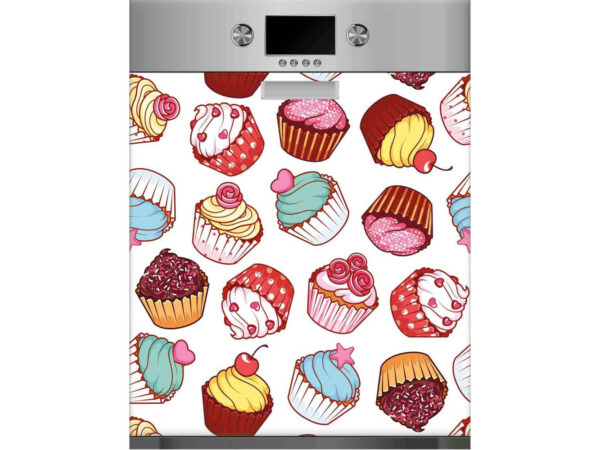 Vinilo Decorativo para Lavavajillas Cupcakes