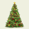 Vinilo Escaparate Arbol Navidad