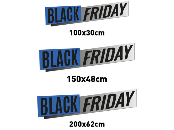 Vinilo Escaparate Black Friday Azul y Gris