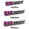 Vinilo Escaparate Black Friday Rosa y Gris