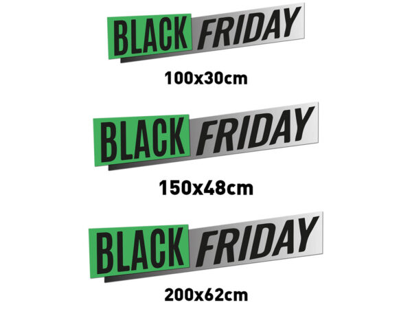 Vinilo Escaparate Black Friday Verde y Gris