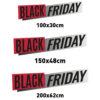 Vinilo Escaparate Black Friday Rojo y Gris