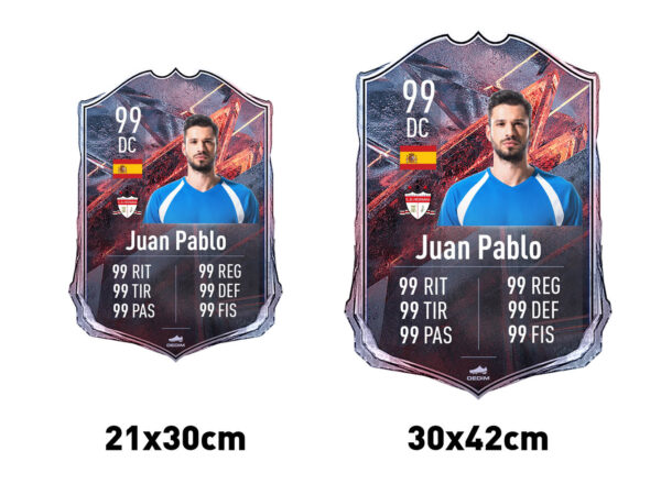 Carta de Fútbol Fuego Personalizada