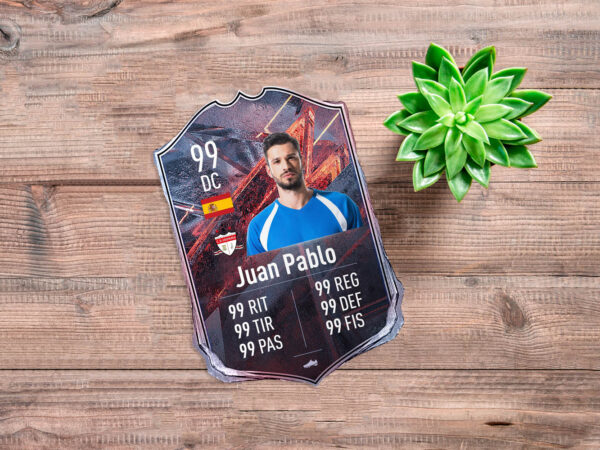 Carta de Fútbol Fuego Personalizada