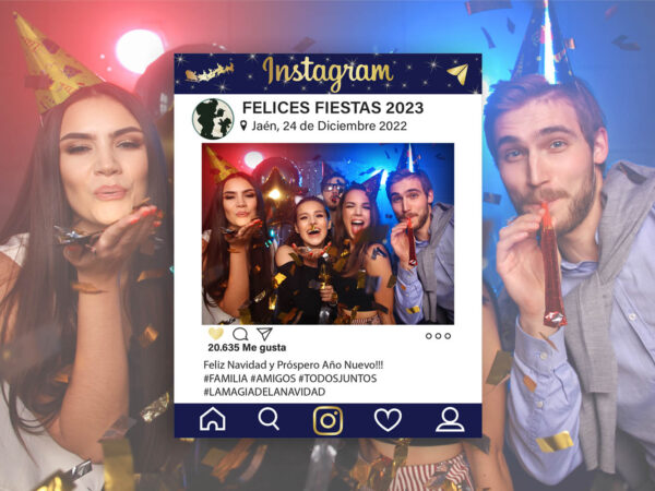 Photocall Instagram Felices Fiestas 2023 Personalizado