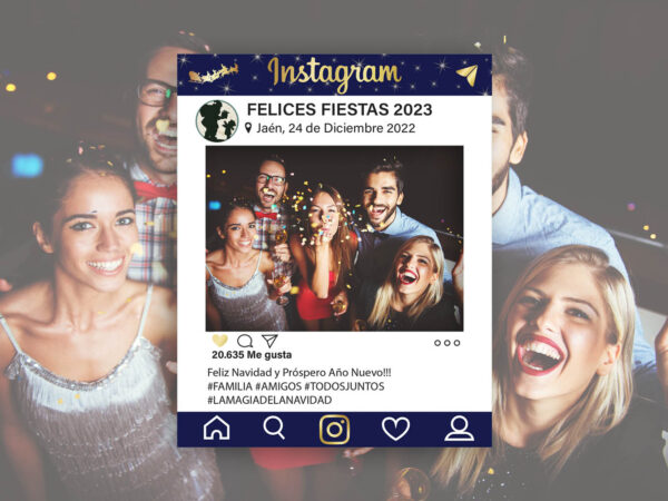 Photocall Instagram Felices Fiestas 2023 Personalizado