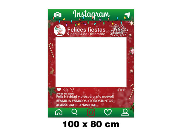 Photocall Instagram Personalizado Navideño + Atrezzos