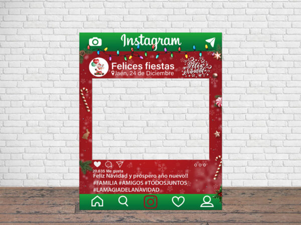 Photocall Instagram Personalizado Navideño + Atrezzos