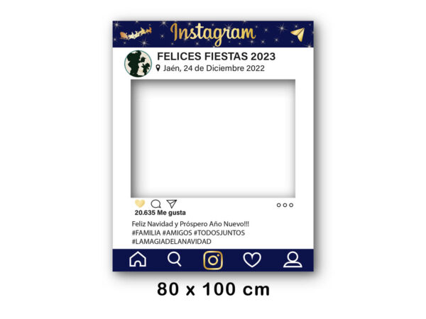 Photocall Instagram Felices Fiestas 2023 Personalizado