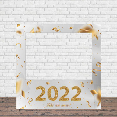 Photocall Feliz Año Nuevo 2022 Blanco