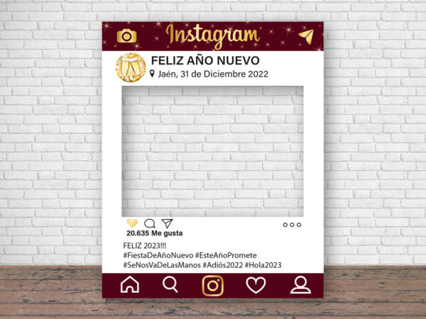 Photocall Instagram Feliz Año 2023 Personalizado