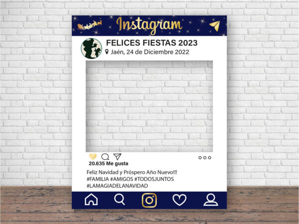 Photocall Instagram Felices Fiestas 2023 Personalizado