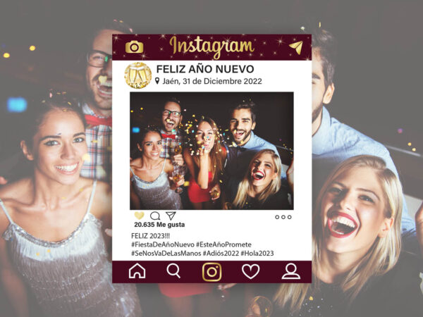 Photocall Instagram Feliz Año 2023 Personalizado