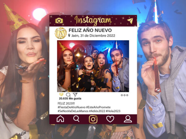 Photocall Instagram Feliz Año 2023 Personalizado