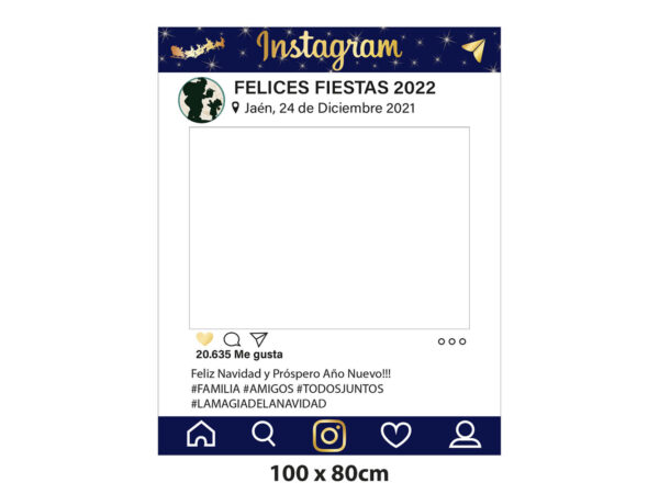 Photocall Instagram Felices Fiestas 2022 Personalizado