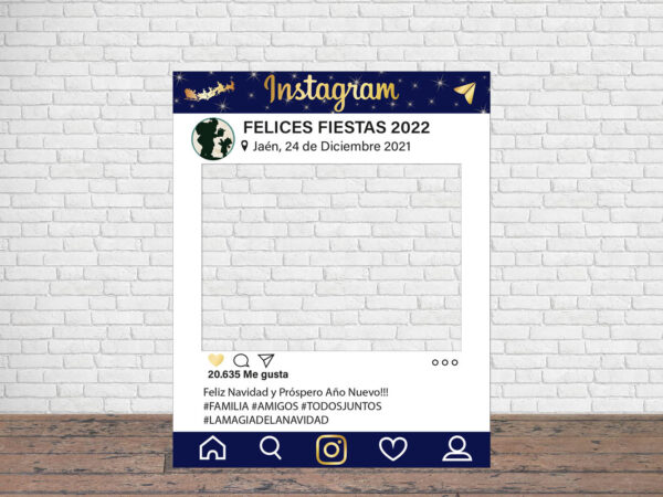 Photocall Instagram Felices Fiestas 2022 Personalizado