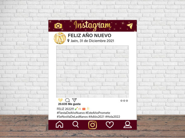 Photocall Instagram Feliz Año 2022 Personalizado