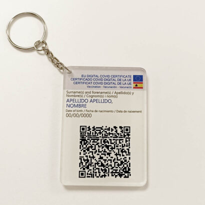 Pack de Llaveros Certificado Covid-19 Personalizados