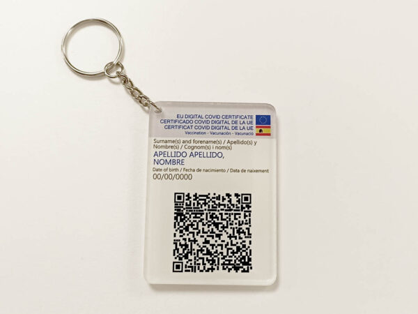 Pack de Llaveros Certificado Covid-19 Personalizados