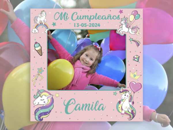 Photocall Infantil Cumpleaños Unicornios + Cartel