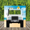 Photocall Jeep Blanco en Playa
