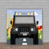 Photocall Jeep Negro en Ciudad + Atrezzos