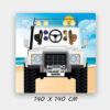 Photocall Cumpleaños Jeep Blanco en Playa