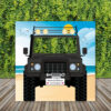 Photocall Boda Jeep Negro en Playa + Atrezzos