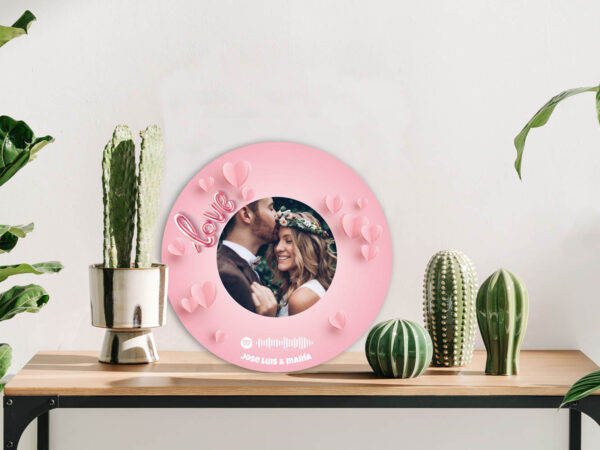 Disco Metacrilato Love Música Personalizado