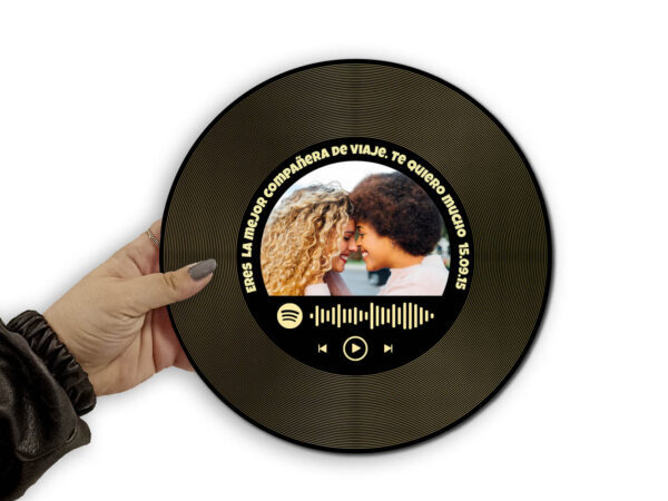 Disco Metacrilato Oro Música Personalizado