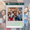 Photocall WhatsApp Feliz Cumpleaños Fondo Gris Personalizado