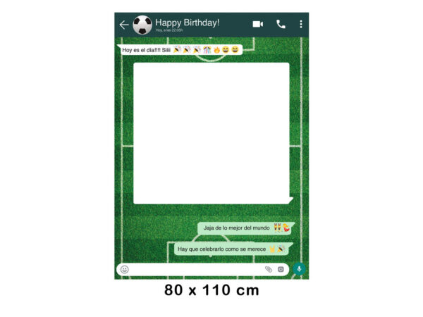 Photocall WhatsApp Feliz Cumpleaños Fútbol Personalizado