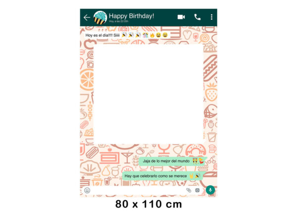 Photocall WhatsApp Feliz Cumpleaños Personalizado