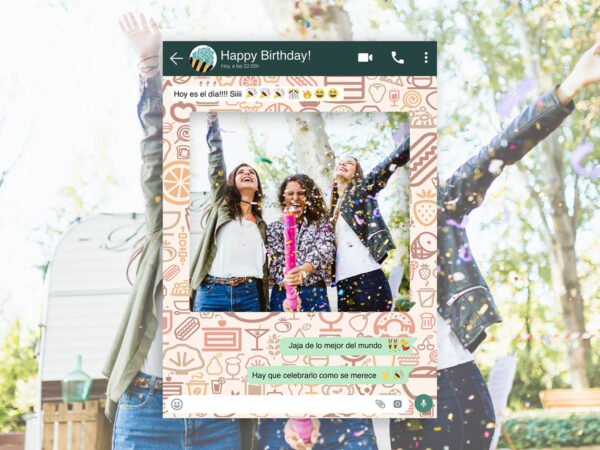 Photocall WhatsApp Feliz Cumpleaños Personalizado