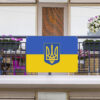 Bandera en Lona de Ucrania con Escudo
